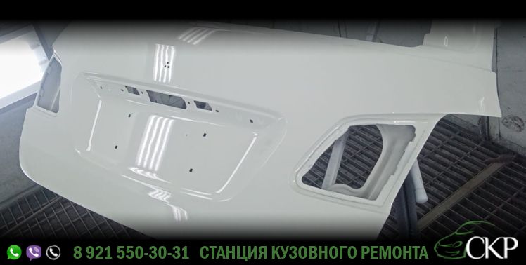 Ремонт задней части кузова Мерседес (Mercedes) B180 (w246) в СПб в автосервисе СКР.